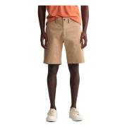 Gant Hallden Twill Shorts Beige, Herr