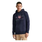 Gant Arkiv Shield Hoodie Blue, Herr