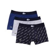 Lacoste Färgglada Boxershorts 3-Pack Gray, Herr