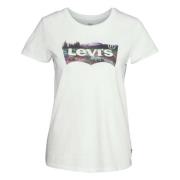 Levi's Den Perfekta Öppna Fält Fil T-shirt White, Dam