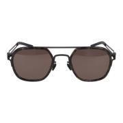 Mykita Modernt Minimalistiska Solglasögon Leeland Black, Unisex