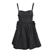 Pinko Popeline Klänning Regular Fit Black, Dam