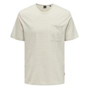 Only & Sons Regular Fit T-shirt Beige, Herr