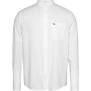 Tommy Jeans Vit Bomull Skjorta Regular Fit White, Herr