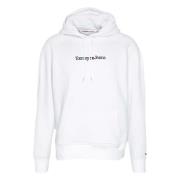 Tommy Jeans Hoodie White, Herr