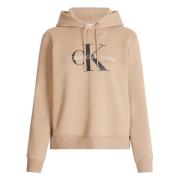 Calvin Klein Jeans Hoodie Beige, Dam