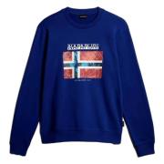 Napapijri B-Guiro C Hoodie Blue, Herr