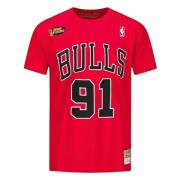 Mitchell & Ness NBA Bulls Dennis Rodman T-shirt Red, Herr