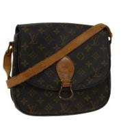 Louis Vuitton Vintage Pre-owned Canvas axelremsvskor Brown, Dam