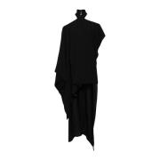 Taller Marmo Svart Asymmetrisk Halterneck Klänning Black, Dam