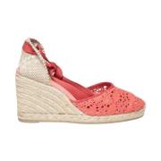 Castañer Rosa Virkad Kil Espadrillos Pink, Dam