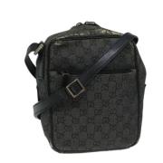 Gucci Vintage Pre-owned Canvas axelremsvskor Gray, Dam