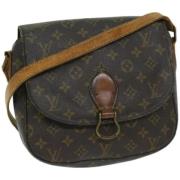 Louis Vuitton Vintage Pre-owned Canvas axelremsvskor Brown, Dam