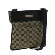 Gucci Vintage Pre-owned Canvas axelremsvskor Beige, Dam