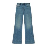 Bottega Veneta Högmidjade jeans Blue, Dam