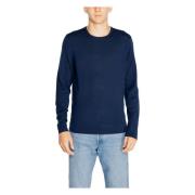 Calvin Klein Återvunnen Ull Crew Neck Tröja Blue, Herr