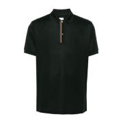 Paul Smith Blått Poloshirt med Signature Stripe Trim Green, Herr