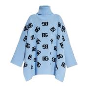 Dolce & Gabbana Turtleneck med Logo Blue, Dam