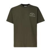 Carhartt Wip Grön Bomullst-shirt med Logo Green, Herr