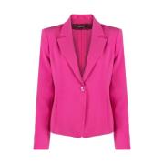 Patrizia Pepe Klassisk Fuchsia Jacka med Split Bak Pink, Dam