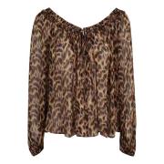 Isabel Marant Étoile Ockra Grafiskt Tryck Sweatshirt Brown, Dam