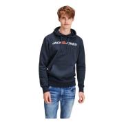 Jack & Jones Logotipo Hoodie Blue, Herr