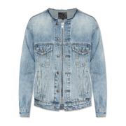 R13 Jeansjacka med vintageeffekt Blue, Dam