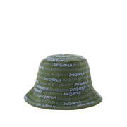 Jacquemus Broderad Bucket Hat - Khaki Bomull Green, Unisex