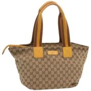 Gucci Vintage Pre-owned Canvas totevskor Brown, Dam