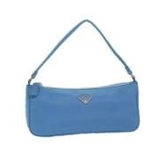 Prada Vintage Pre-owned Nylon necessrer Blue, Dam