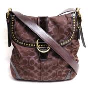 Coach Pre-owned Pre-owned Tyg axelremsvskor Brown, Dam