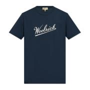 Woolrich T-shirt med tryckt logotyp Blue, Herr