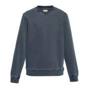 Woolrich Sweatshirt med broderad logotyp Gray, Herr