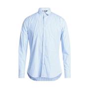 Aquascutum Randig Bomullsskjorta Regular Fit Blue, Herr