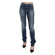 Fiorucci Vintage Blue Slim Mid-Waist Jeans Blue, Dam