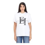 Elisabetta Franchi Vit kortärmad T-shirt Casual Höst Vinter White, Dam