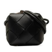 Bottega Veneta Vintage Pre-owned Laeder crossbodyvskor Black, Dam