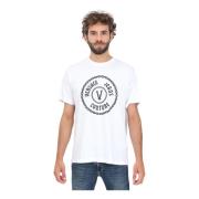 Versace Jeans Couture Vit Logo V-Emblem T-shirt White, Herr