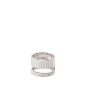 IVI Silver-Tone Rhodium Slot Ring Core Yellow, Dam