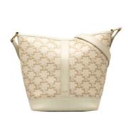 Celine Vintage Pre-owned Belagd canvas celine-vskor Beige, Dam