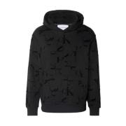 Calvin Klein Svart Logo Hoodie Tröja Black, Herr