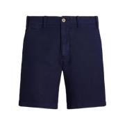 Ralph Lauren Blå Chino Shorts med Dragkedja och Knapp Blue, Herr