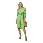 Dante 6 Grön Flare Wrap Midi Klänning Green, Dam