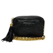 Chanel Vintage Pre-owned Laeder crossbodyvskor Black, Dam