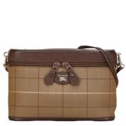 Burberry Vintage Pre-owned Canvas axelremsvskor Brown, Dam