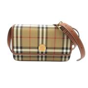 Burberry Vintage Pre-owned Canvas axelremsvskor Brown, Dam