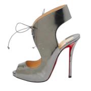 Christian Louboutin Pre-owned Pre-owned Laeder sandaler Gray, Dam