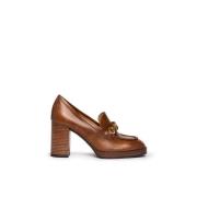 Nerogiardini Läderkedja Loafer Brown, Dam