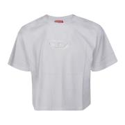 Diesel Logo T-shirt Crop Top White, Dam