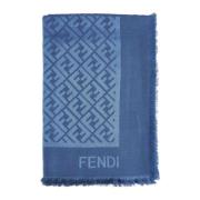 Fendi Blå Halsduk med Ficka Blue, Dam